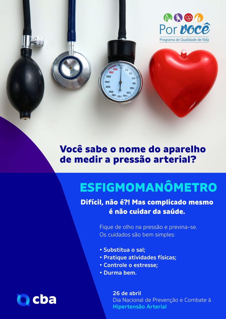 Dia Nacional de Prevencao e Combate a Hipertensao - CBA